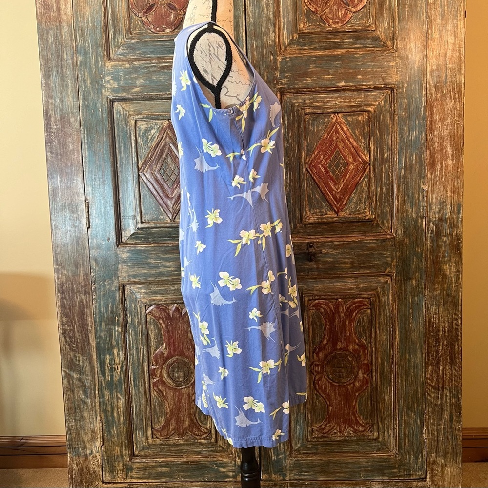 Columbia Tropical Print Cotton Blend Sleeveless Dress View 3
